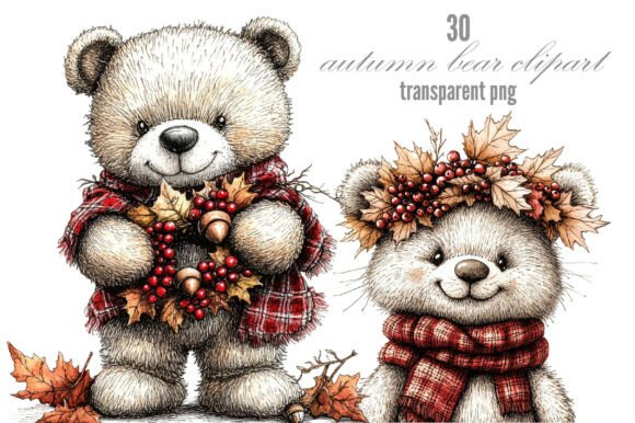 Download Enjoy Autumn Bear Clipart - Bear clipart Collection