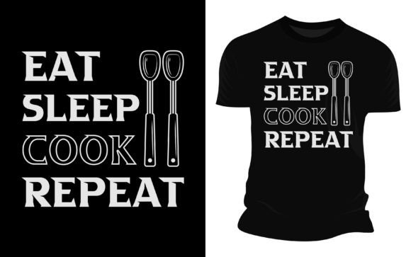 Download Eat Sleep Cook Repeat - Chef Vector Grap - Chef vector Collection
