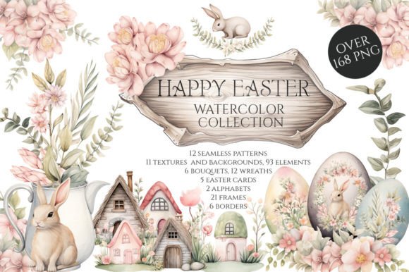 Download Watercolor Happy Easter Collection - Happy easter Collection