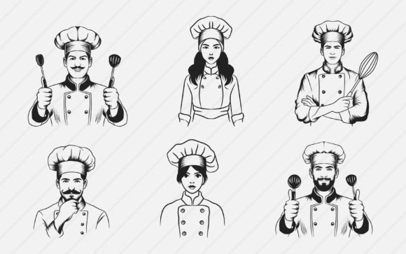 Download Vector Kitchen Chef Vector Illustration - Chef vector Collection